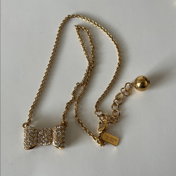 Kate Spade Gold Tone Bow Pendant Necklace - Picture 5 of 8